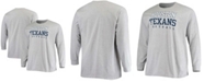 Fanatics Men's Big and Tall Heathered Gray Houston Texans Practice Long Sleeve T-shirt